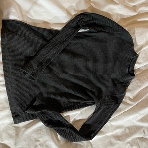 Uniqlo ribbed long sleeve charcoal grey